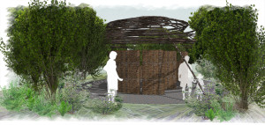 Curved Willow Wall